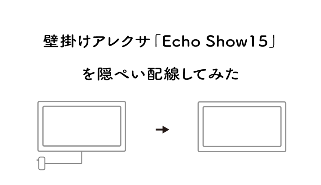 壁掛けアレクサ「Echo Show 15」を隠ぺい配線してみた