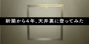 新築から4年、天井裏に登ってみた